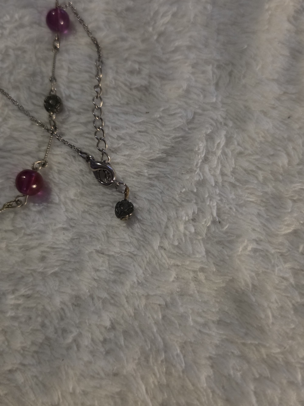 Silver-Tone Purple Pendant Necklace - Unbranded - Picture 12 of 14